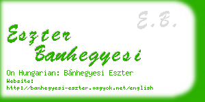 eszter banhegyesi business card